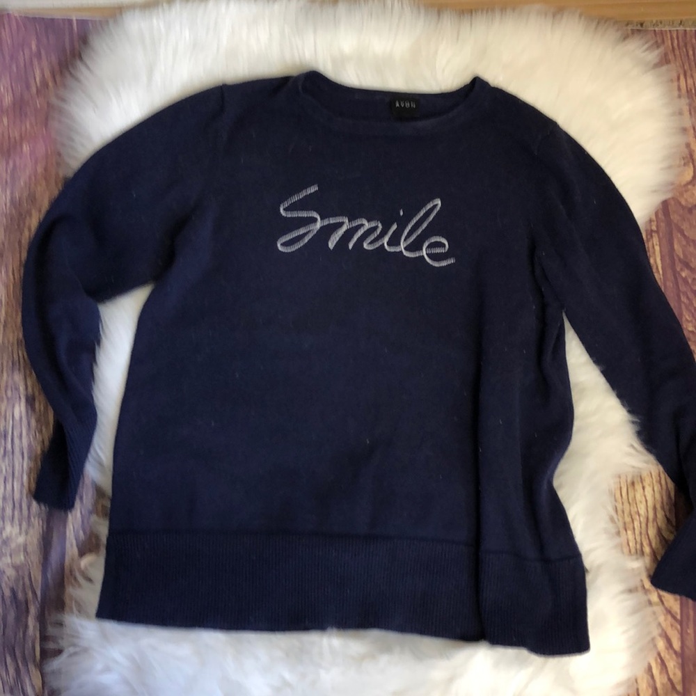 Smile AVON navy blue shirt long sleeve size small
